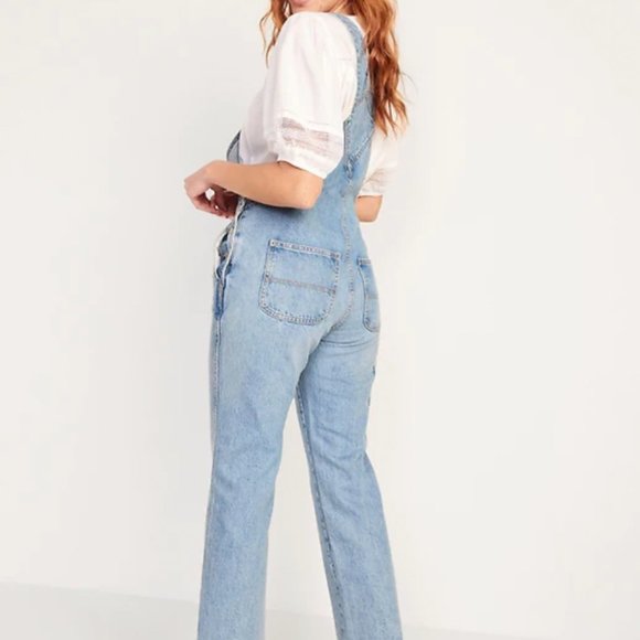 NWT Light Wash Straight Leg Denim Overalls - Picture 2 of 13
